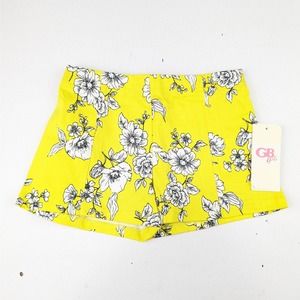 GB Girls Yellow Floral Shorts